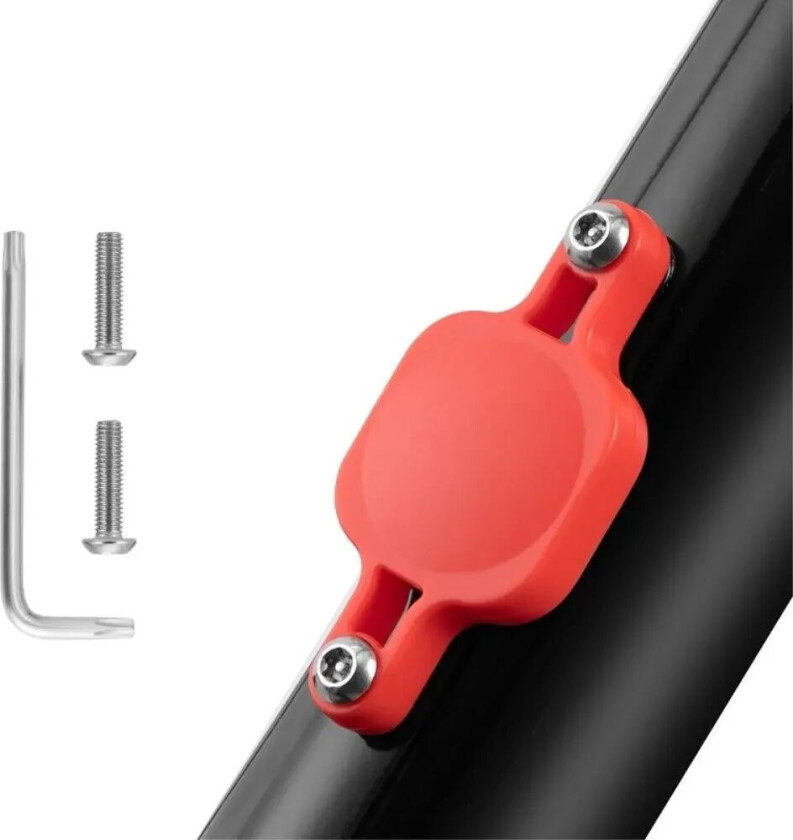 AirTag Plastdeksel m. Sykkelfeste - Rød