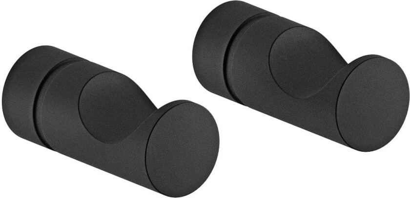 Silhouet Håndklekroker 2 stk. - Sort Matt