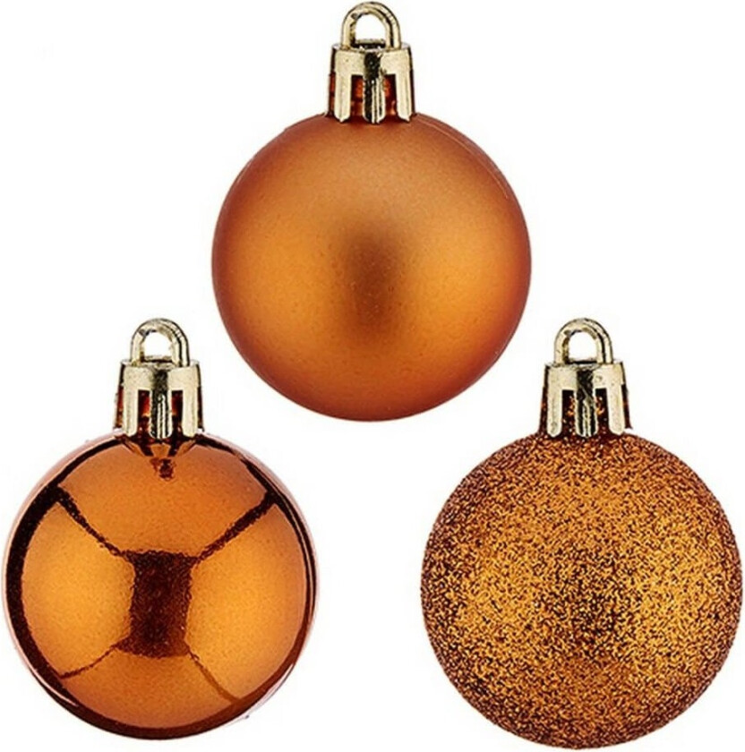 Juletrekuler à 4 cm 12 nummer Oransje Plast 4 x 5 x 4 cm