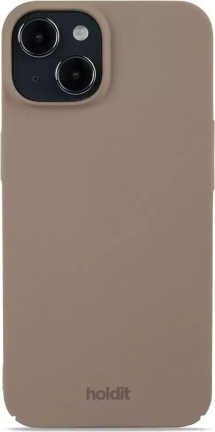 Holdit iPhone 15 Slim Plast Deksel - Mocha Brown