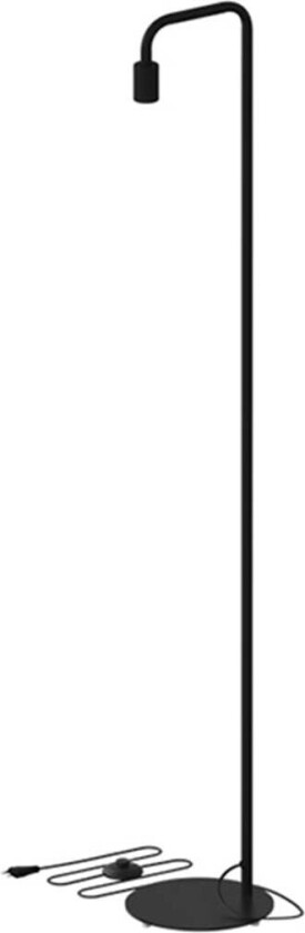 Lampefot gulv E27 sokkel Sort U-line