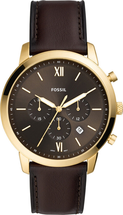 Neutra Chrono FS5763 - Kvarts - Gull - Herreklokker - Skinn - Mineral