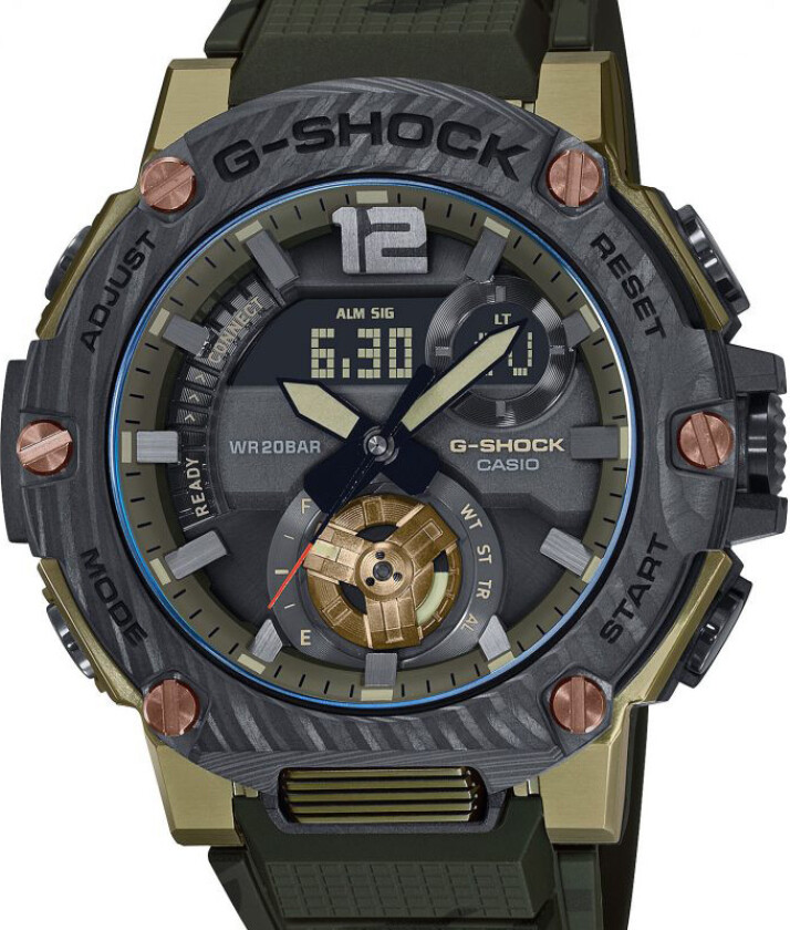 G-Shock GST-B300XB-1A3ER - Anadigi - Olvengrønn - Herreklokker - Resin - Mineral