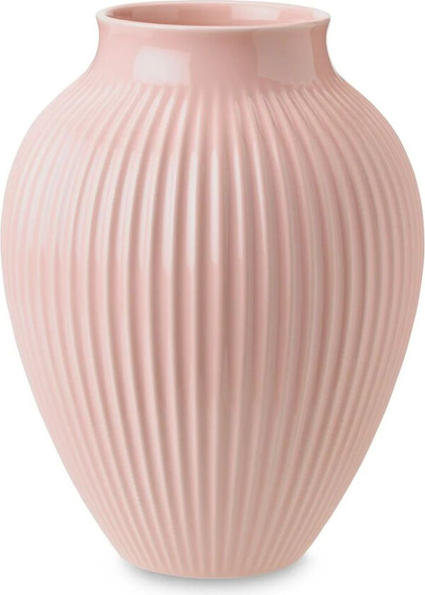 Knabstrup vase riller 27 cm Rosa