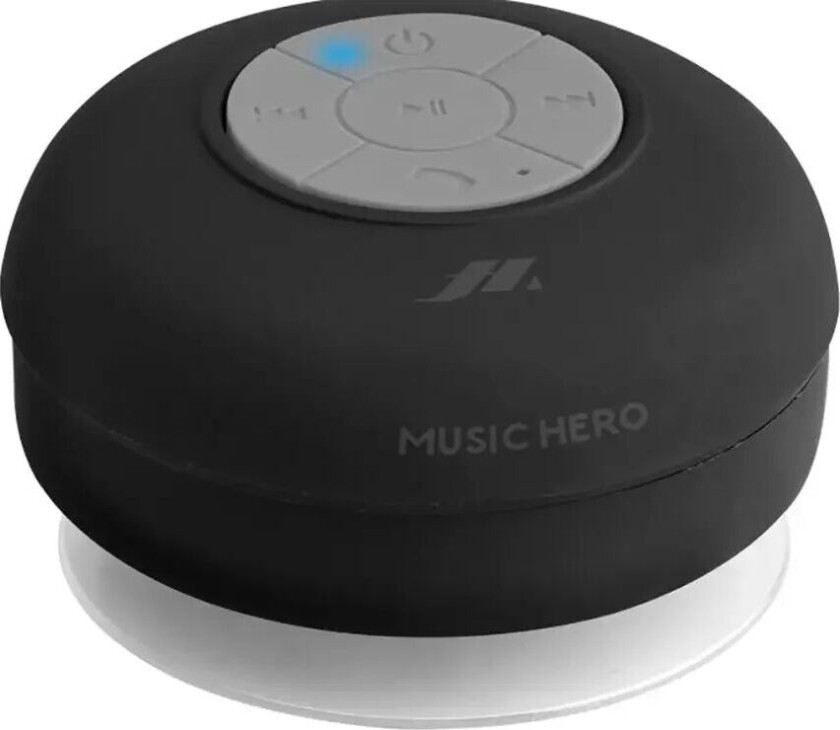 Music Hero Bluetooth-Høyttaler med Sugekopp - Svart