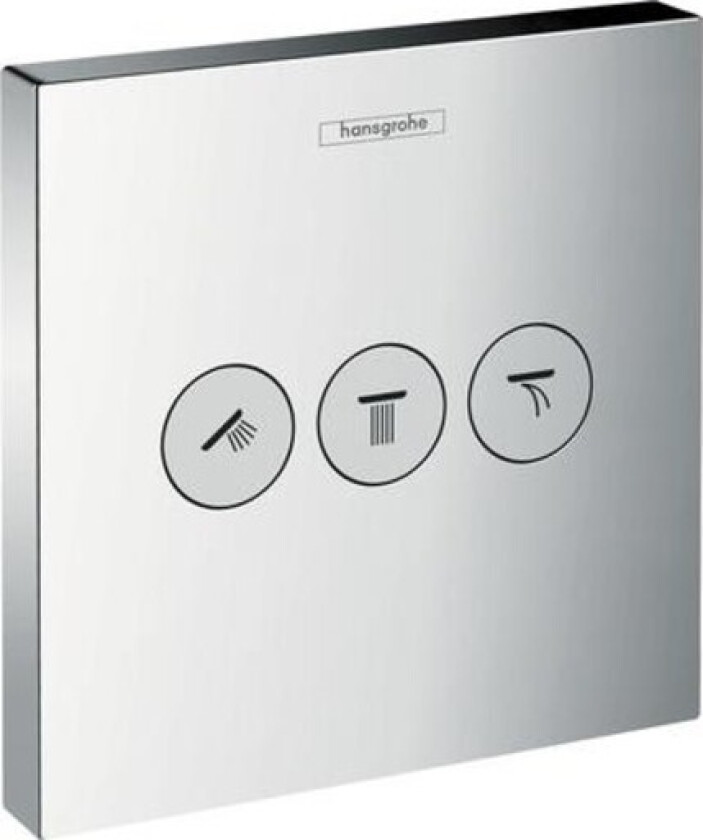 ShowerSelect omskifter med tre uttak, krom