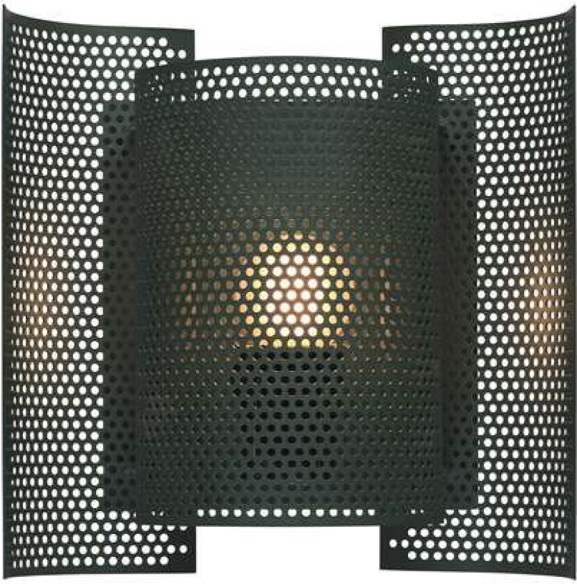 Butterfly vegglampe perforert mørkegrønn