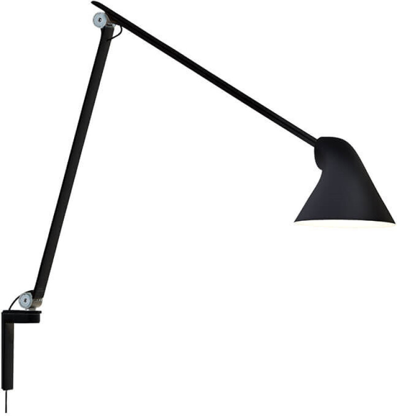 NJP vegglampe lang arm Svart