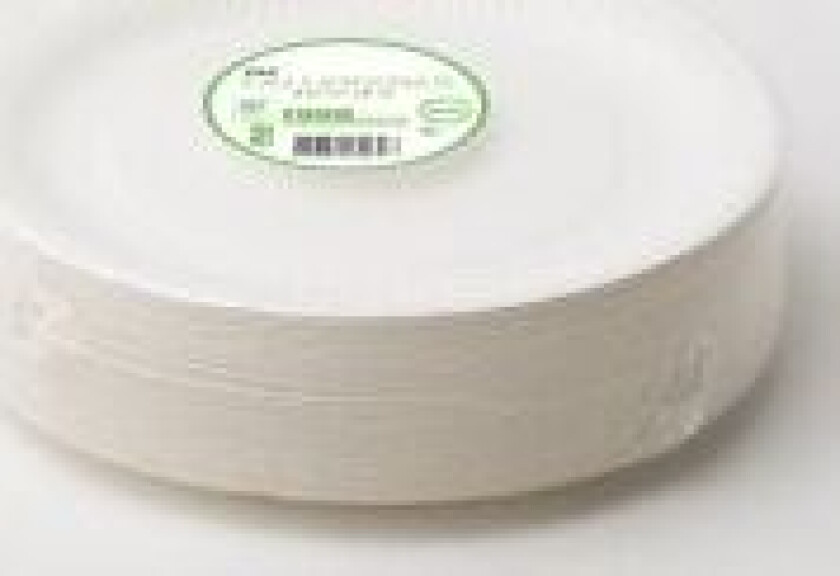 Tallerken middag pap Ø23cm hvid 100stk/pak