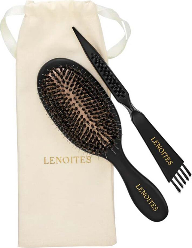 Lenoites Hair Brush Wild Boar Black