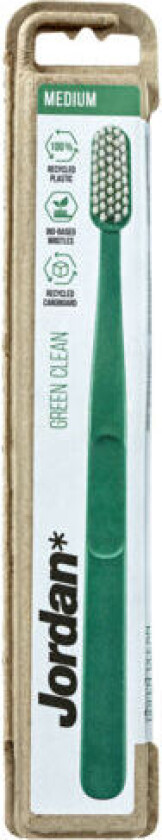 Green Clean Tandbørste Medium Ass. Farver - 1 Stk