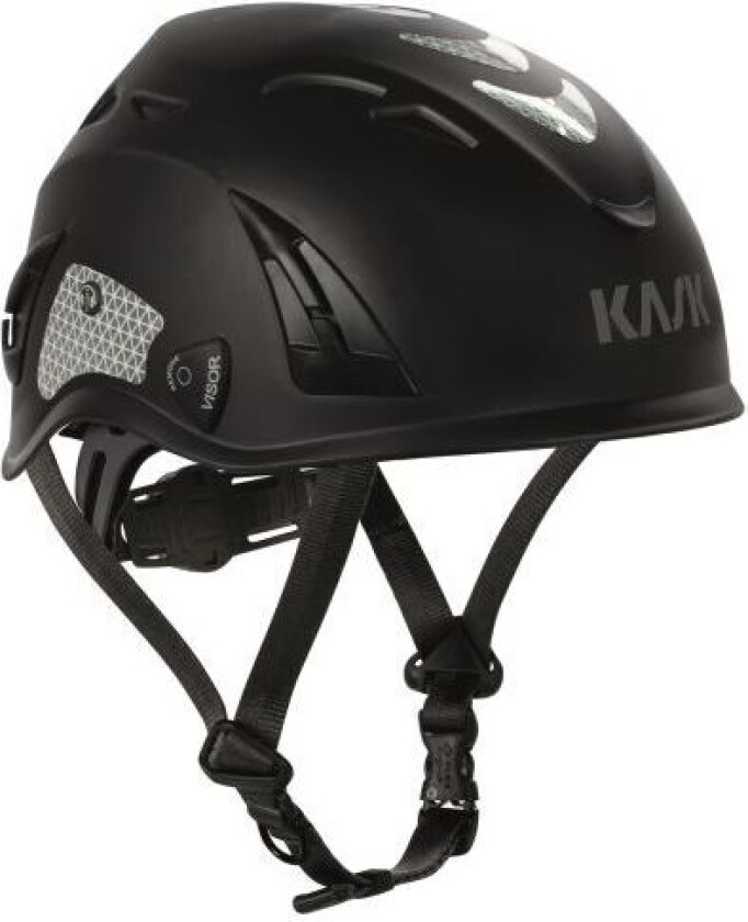 KASK PLASMA HI VIZ Vernehjelm med refleks Svart