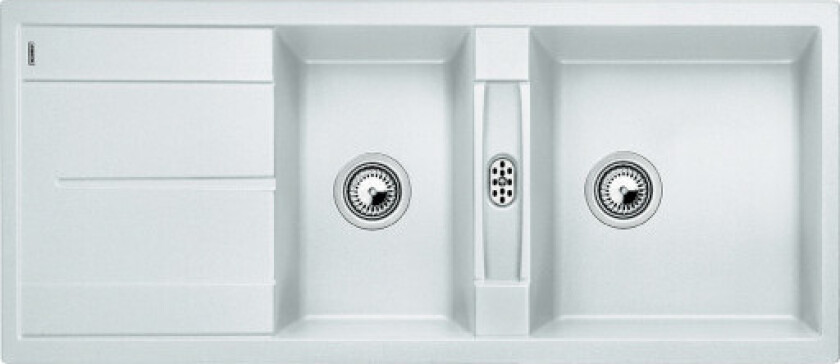 Metra 8S kjøkkenvask, 116x50 cm, hvit