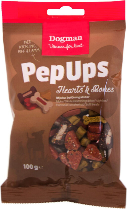 Pep Ups Hearts Bones mix 100g