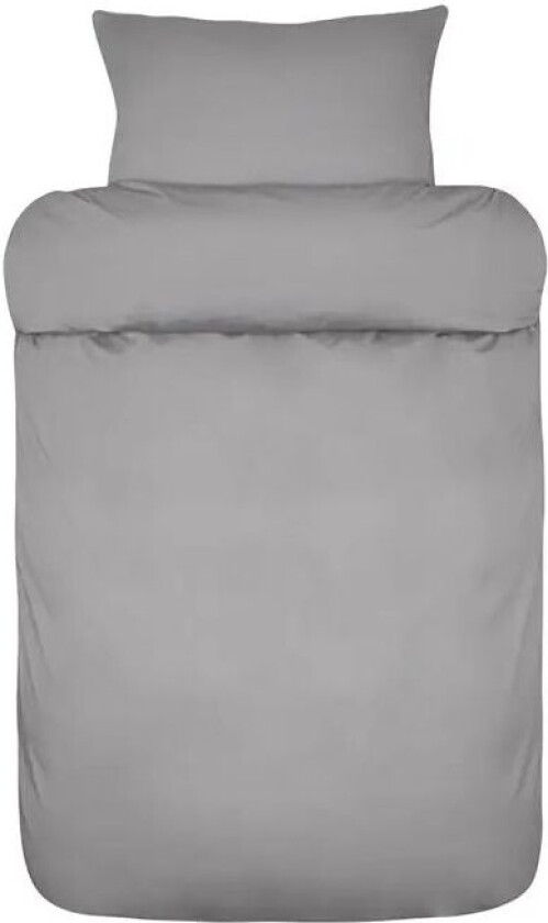 Høie Of Scandinavia Satin sengetøy 140x220 cm - Siena grå - Ensfarget sengetøy - 100% egyptisk bomullssatin - Sengesett fra Høie