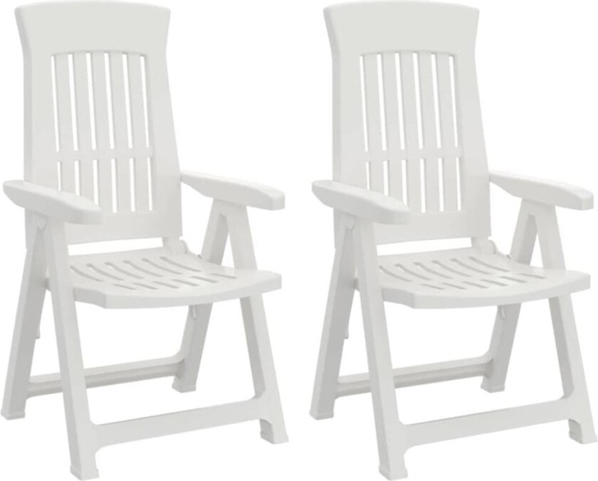 Hagelenestoler 2 stk hvit PP