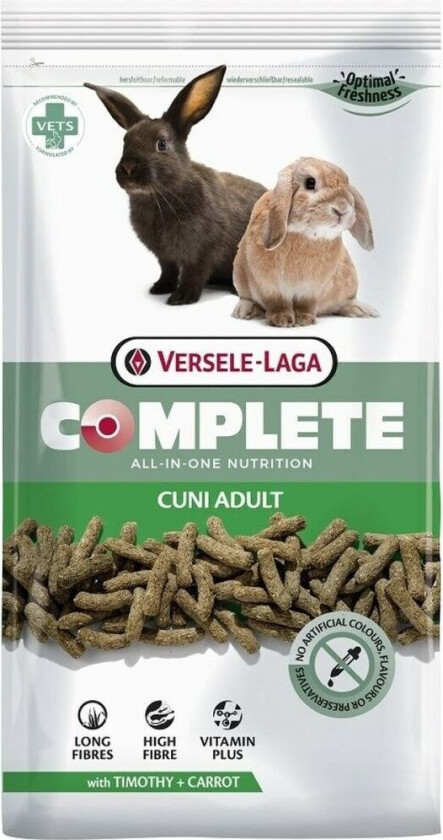 Bilde av Cuni Adult Complete, Matbit, 1,75 kg, Kanin, Vitamin A, Vitamin C, Vitamin D3, Vitamin E, Kopper, Jod, Strykejern, Mangan, Selen, Zink, 14%