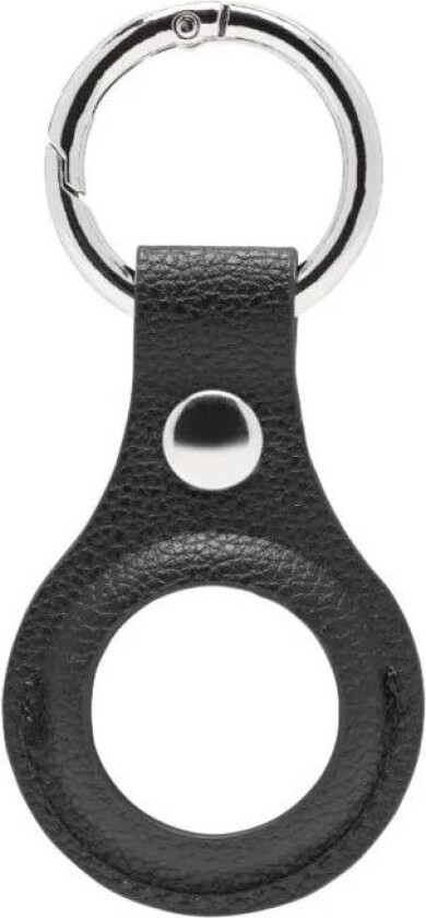 Bilde av AirTag Nøkkelring i vegansk skinn Svart