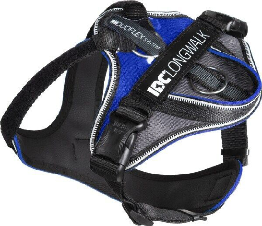 IDC Longwalk Hundesele Blå/Grå XS