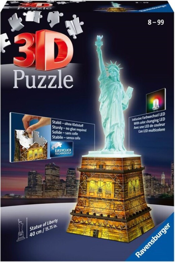 Puslespill 108 3D Statue Of Liberty