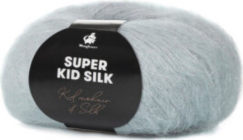 Super Kid Silk Garn Unicolor 124 grå