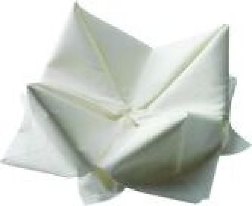 - Serviett - Størrelse 33 x 33 cm - avhendbar - hvit (en pakke 125)
