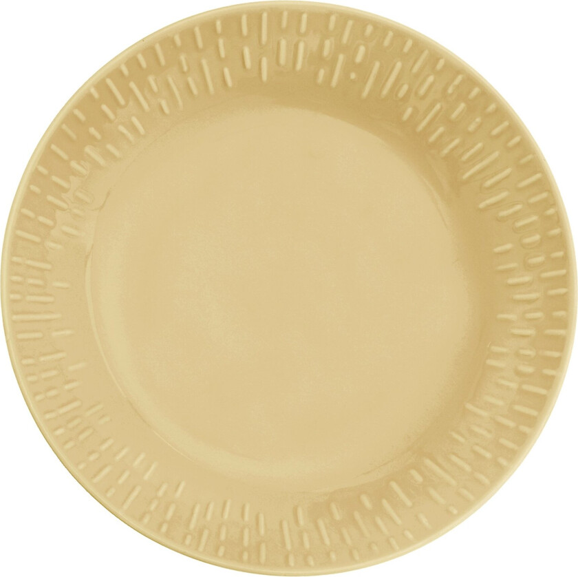 - Life in Colour - Confetti - Mustard pasta plate w/relief porcelain (13384)