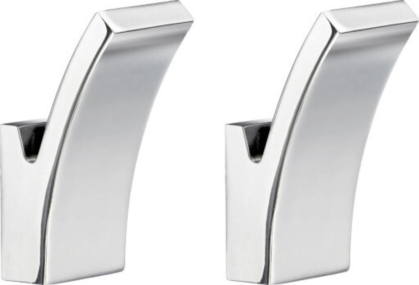 Dry håndkleknagg, 2 stk., krom