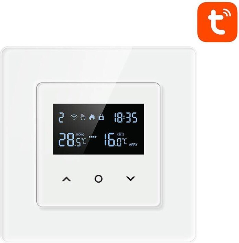 Smart termostat WT200-16A-W elektrisk oppvarming 16A WiFi TUYA