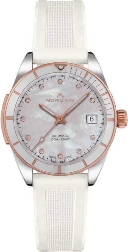 Adventure Sport 37mm N1800CG89A/M18DG/18WRE.16S - Automatisk - Sølv - Dameklokker - Gummi - Safir