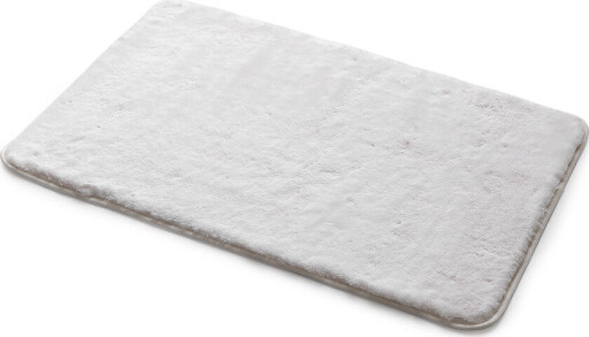 Fuzzy badematte, 50x80 cm, hvit