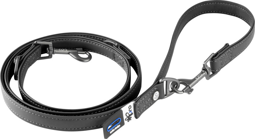 Curli Adjustable Leash Vegan Apple Leather - Black (L)