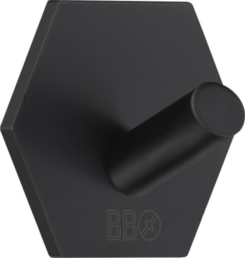 håndkleknagg, matt sort