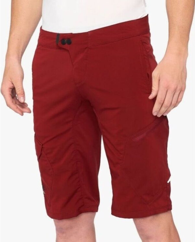 100 % shorts for menn 100 % RIDECAMP shorts murstein størrelse 28 (42 EUR) (NY 2021)