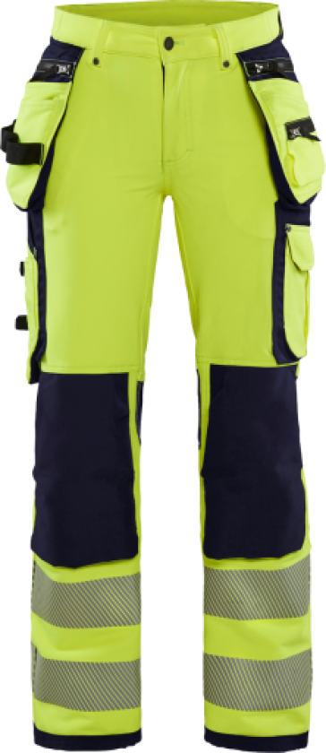 DAME's high vis bukser 4-veis stripe