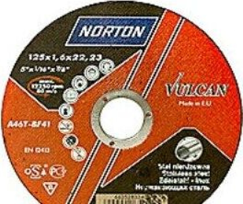 Bilde av Skæreskive 125x1,6x22,2 mm - Norton Vulcan A46T-Bf Inox 41