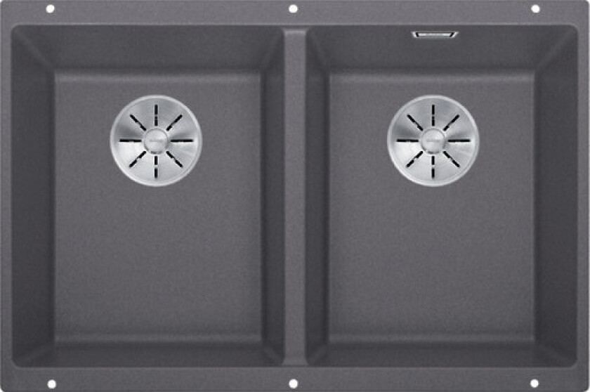 Subline 350/350-U kjøkkenvask, 75,5x46 cm, grå