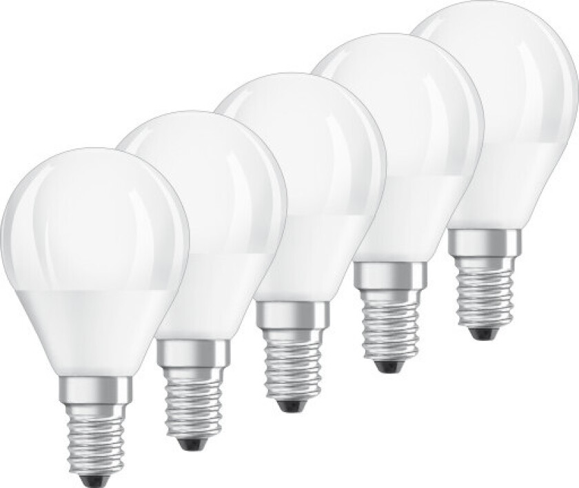 Osram Parathom LED Classic Krone 5W/827 (40W) E14 Mat - Pakke av 5 stk.