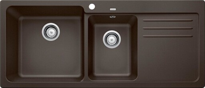 Naya 8S UX kjøkkenvask, 116x50 cm, brun