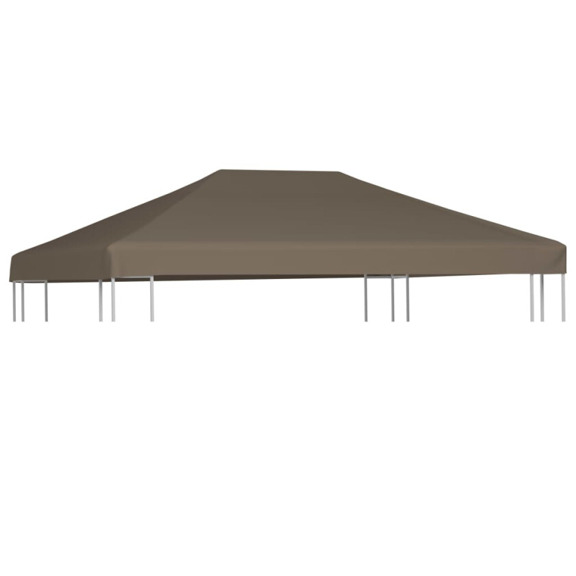 Toppduk til paviljong 310 g/m² 3x3 m gråbrun