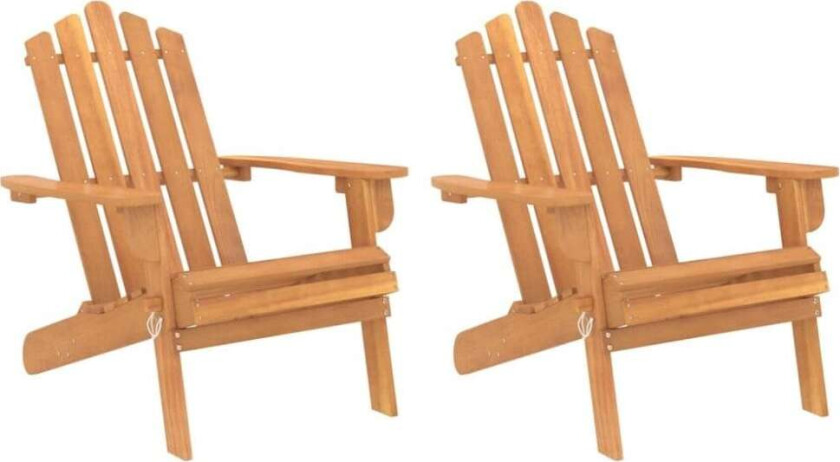 Adirondack-hagestoler 2 stk heltre akasie