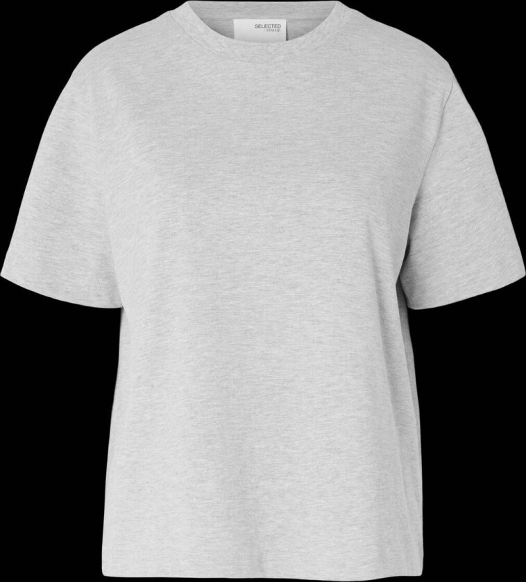Essential Ss Boxy Tee - Light Grey Melange M