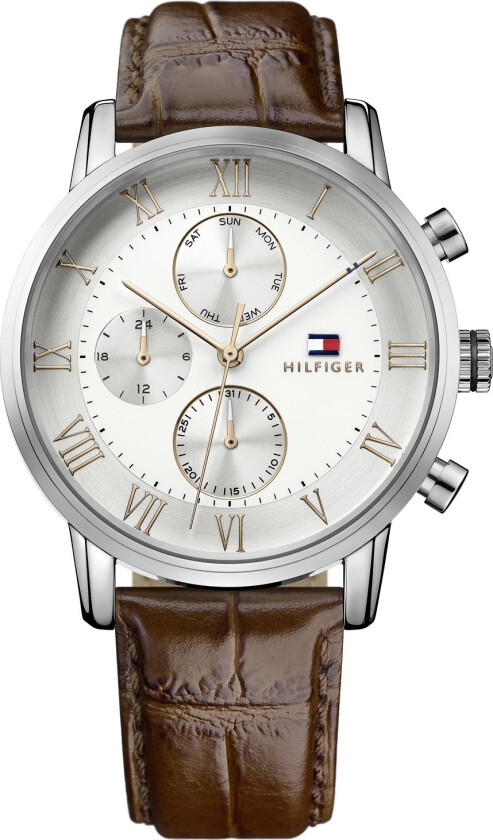 Kane 1791400 - Kvarts - Sølv - Herreklokker - Skinn - Mineral