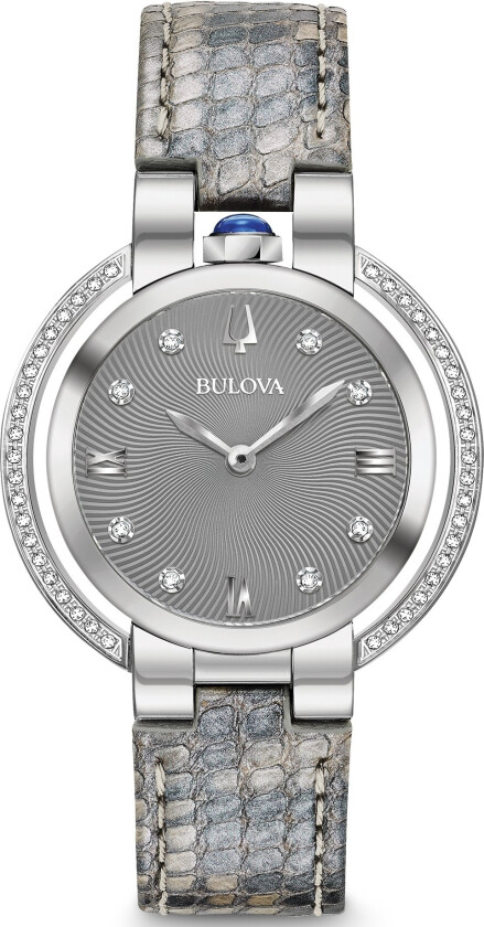 Rubaiyat Ladies 96R218 - Kvarts - Sølv - Dameklokker - Skinn - Safir
