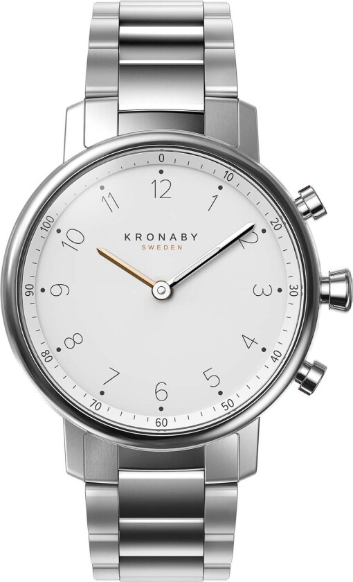 Nord S0710/1 - - Sølv - Unisex - Rustfritt stål - ledd m/pin - Safir