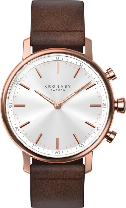 Carat S1401/1 - - Kobber Rosegull - Unisex - Skinn - Safir