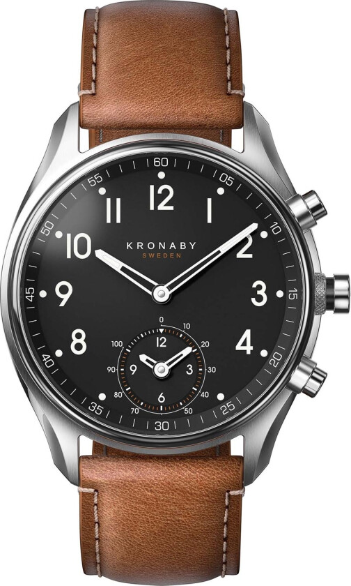 Apex S0729/1 - - Sølv - Herreklokker - Skinn - Safir
