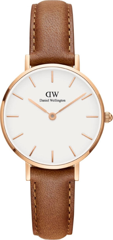 Classic Petite 28mm Durham Rose Gold DW00100228 - Kvarts - Rosegull - Dameklokker - Skinn - Mineral