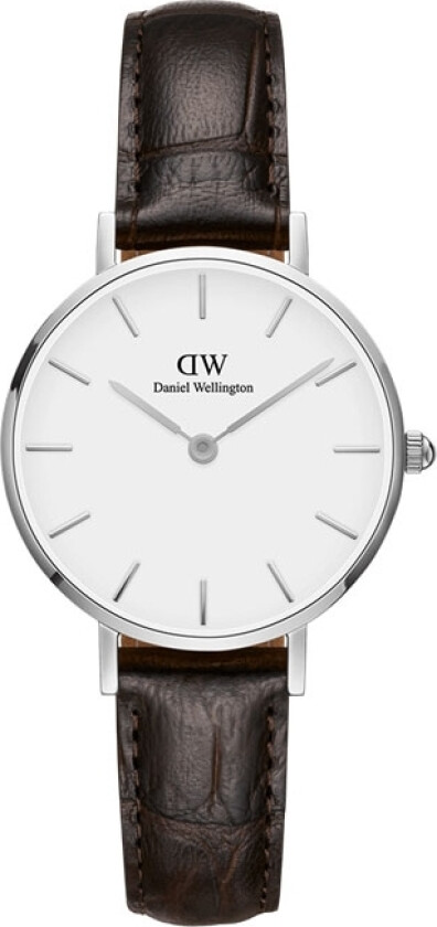 Classic Petite 28mm York Silver DW00100244 - Kvarts - Sølv - Dameklokker - Skinn - Mineral