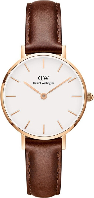 Classic Petite 28mm St Mawes Rose Gold DW00100231 - Kvarts - Rosegull - Dameklokker - Skinn - Mineral